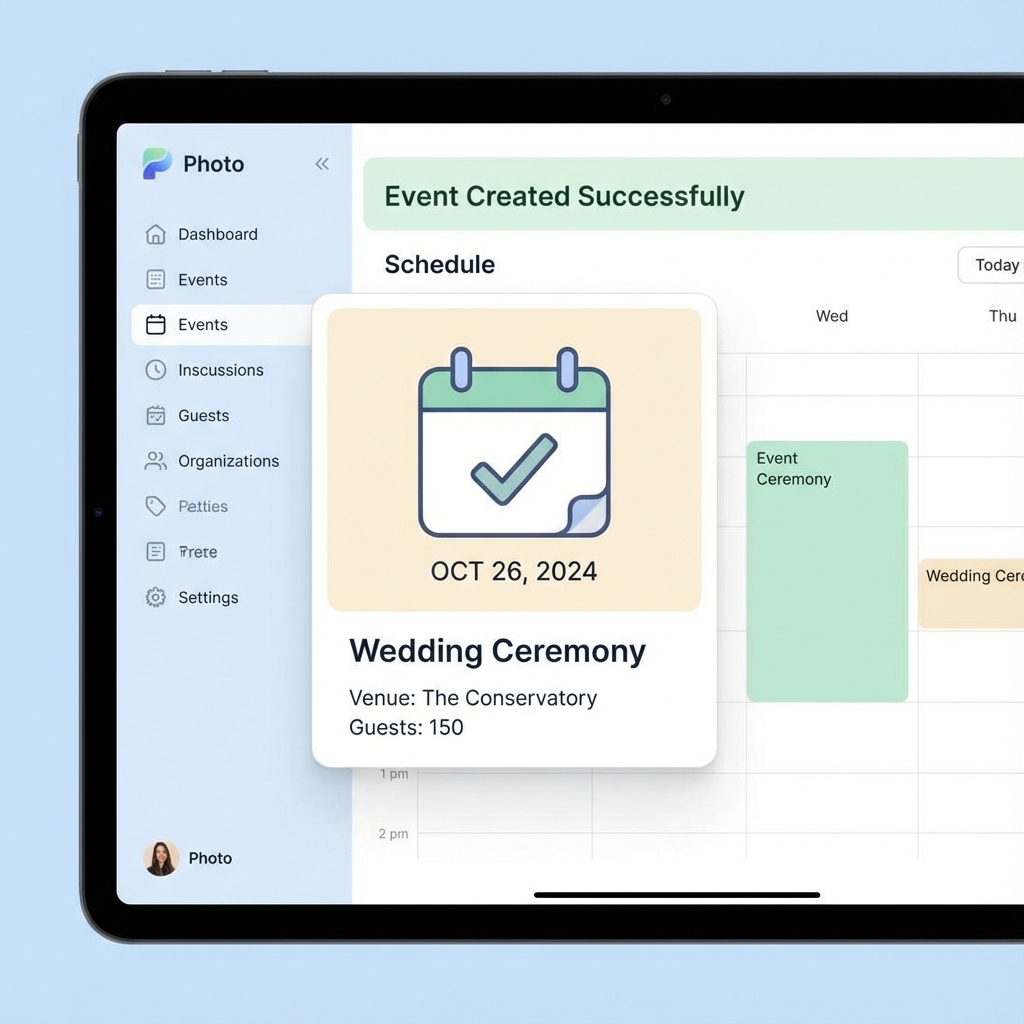 Event Creation Dashboard