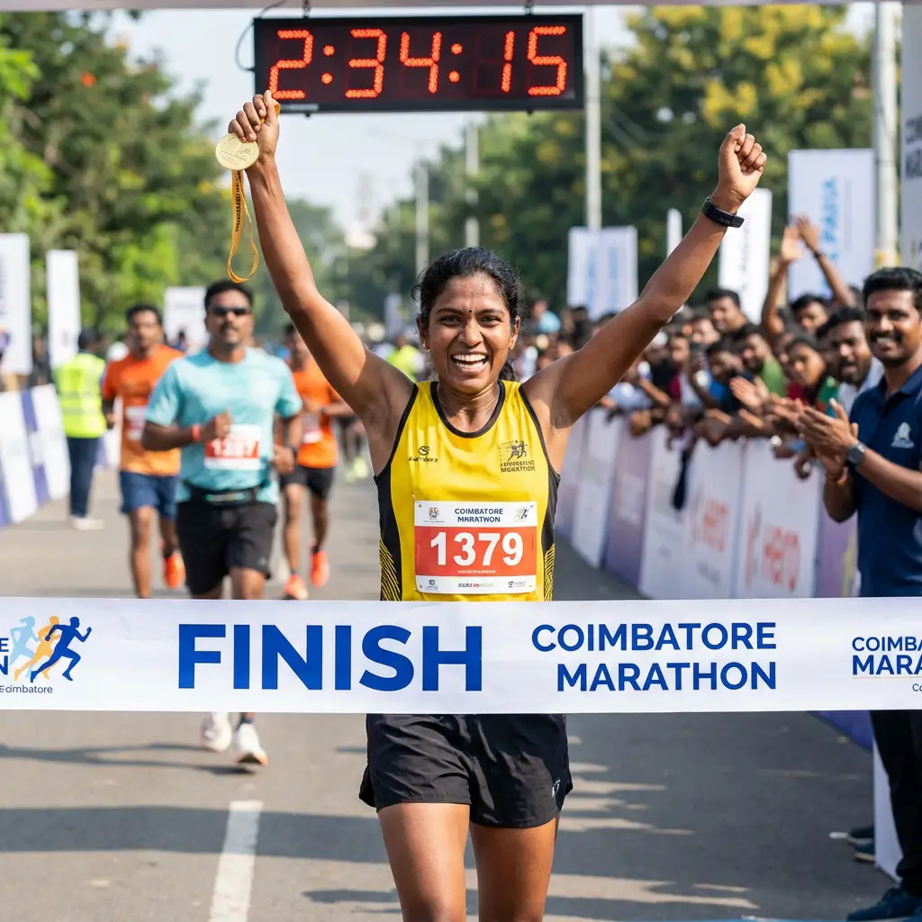 Coimbatore Marathon Finish Line