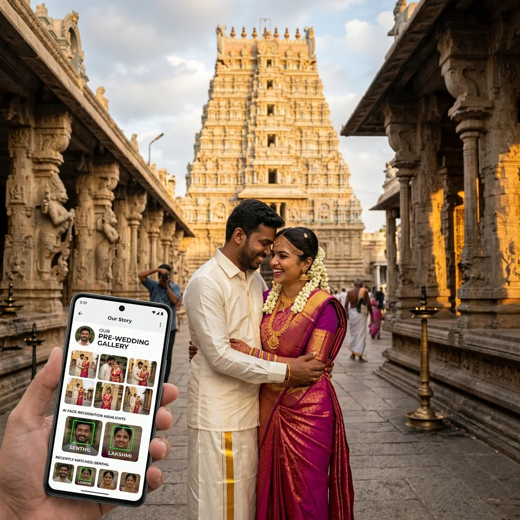 Pre-Wedding Guest Gallery - QR Code and AI Face Search for Family and Friends